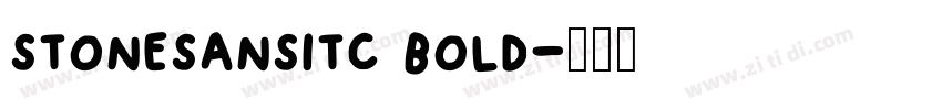 stonesansitc bold字体转换